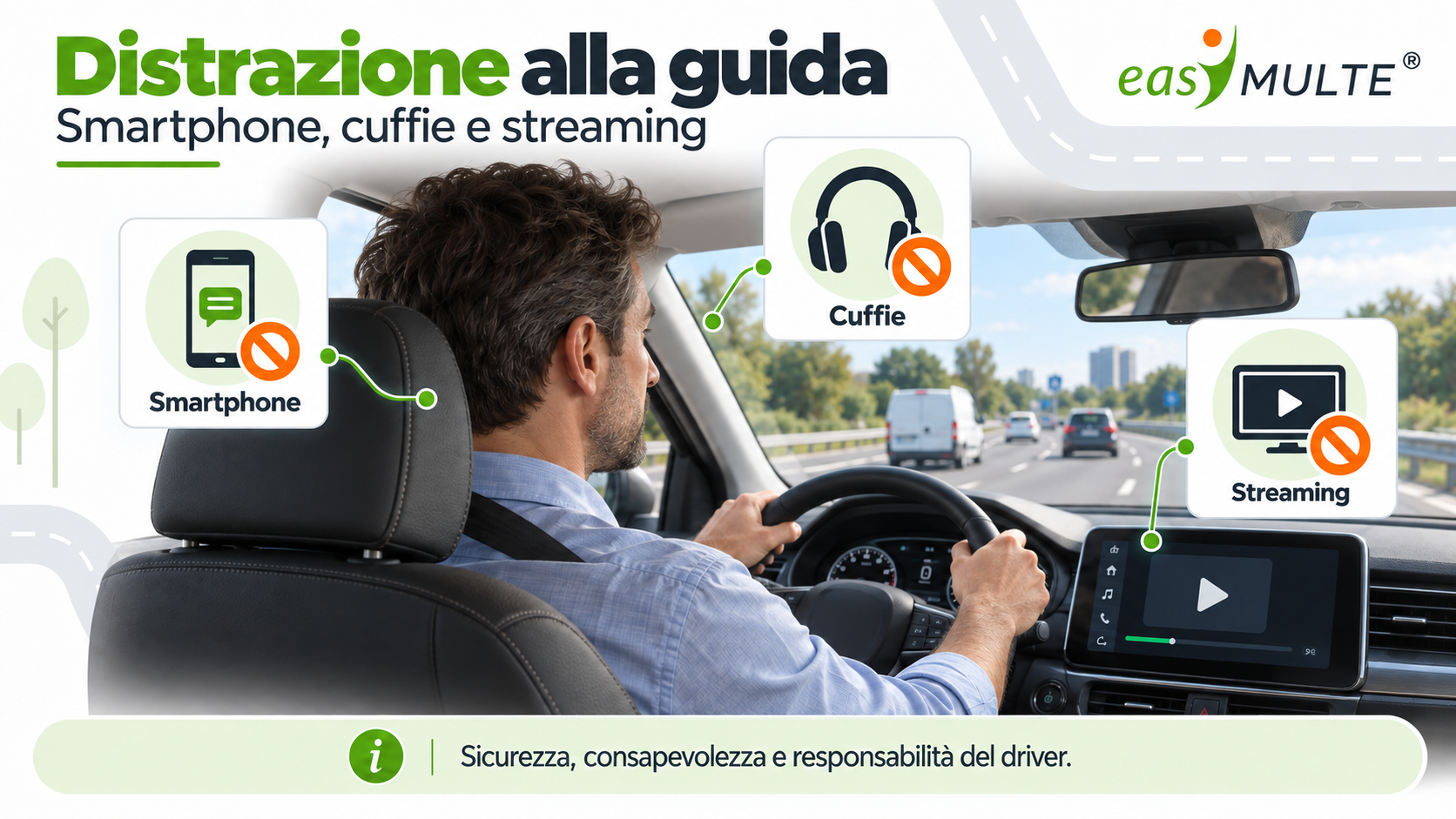 Driver aziendale e rischi di distrazione da smartphone
